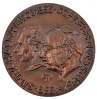 1991. "Első Magyar Neuoropathologiai Konferencia / Sántha Kálmán - Schaffer Károly" Br emlékérem (105mm) T:2