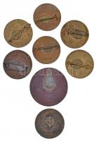 8db 1938. "XXXIV. Eucharisztikus Kongresszus Budapest" jelvény, többféle változatban, közt...