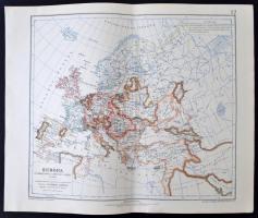 cca 1910-20 Vegyes, tematikus  Európa térképek, 4db, 31x37cm