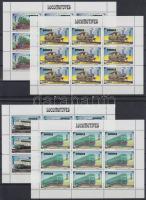 Locomotives mini sheet set + blockset Mozdonyok kisívsor + blokksor