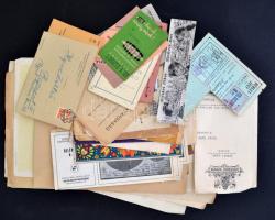 cca 1911-1958 Vegyes papírrégiség tétel(igazoló lap, HAFA tok, értesítő szelvény, igazolvány, kérdőí...