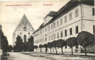 Kolozsvár, Cluj; Református templom és kollégium / Protestant church, boarding school