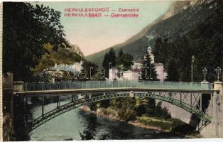 Herkulesfürdő, Baile Herculane; Cserna híd / bridge (vágott / cut)