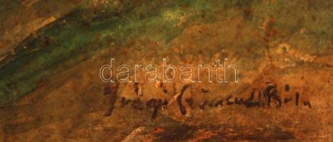 Iványi jelzéssel: Facsemete. Olaj, farost, keretben,  29×18 cm