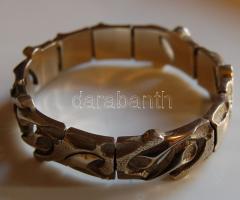 101,7g 14K (585) Au(fehérarany) masszív férfi karkötő "Lapponia" mintára csináltatva kitűnő állapotban