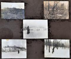 cca 1925-45  Három, családi fotóalbumból való kartonlap, Vezér (Welsch) Károly hagyatékából. Rajta é...