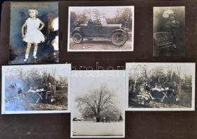 cca 1925-45  Három, családi fotóalbumból való kartonlap, Vezér (Welsch) Károly hagyatékából. Rajta é...
