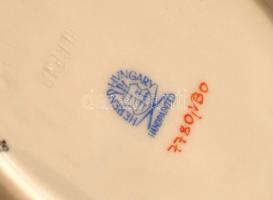 Herendi Viktória tálka, porcelán, kézzel festett, jelzett, hibátlan, 12x9cm