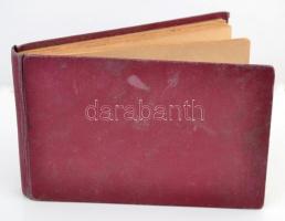 cca 1930 "Matador" körcéltáblák, lőlapok. Korabeli, kopottas vászonkötésű füzetben