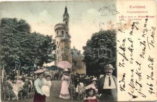 Karlovy Vary, Karlsbad; Stephaniewarte. Lederer & Popper / lookout tower, collage (fl)