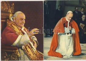 2 nagyalakú képeslap XXIII János és VI Pál pápa