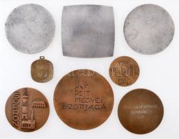8db-os vegyes emlékérem, közte Renner Kálmán (1927-1994) 1977. "Sopron 700 éves" Br plaket...