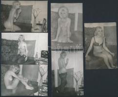 6 db amatőr erotikus fotó, 6,5x9,5 cm / 6 erotic photos