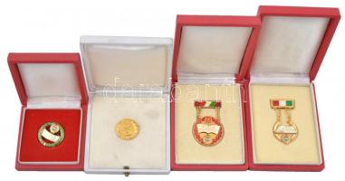 4db-os magyar szocialista kitüntetés és jelvény tétel, közte ~1970. "25 éves Tanácsi Munkáért" zománcozott fém kitüntetés eredeti dísztokban; "A Tanács Kiváló Dolgozója" zománcozott fém kitüntetés eredeti dísztokban T:1-,2