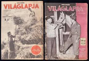 cca 1946-47 Dolgozók Világlapja 5 szám, cca 28x20cm