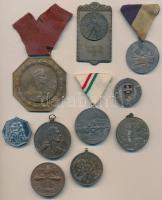 10db-os vegyes, főleg szocialista díjérem tétel, közte DN "MOVE (Magyar Országos Véderő Egylet)" Br érem (37mm) T:vegyes