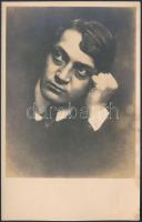 Ady Endre(1877-1919), Székely Aladár fotója nyomán, fotólap, 9x14 cm