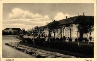 Csongrád, Piac tér, Kossuth Ferenc utca - 2 db régi képeslap / 2 old postcards