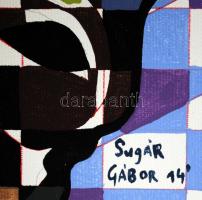 Sugár Gábor (1976- ): Párduc. Akril, vászon, jelzett, 70×50 cm