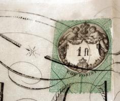 1874 Orvosi pergamen diploma,elmosodott  viasz függőpecséttel, pecséttartó fedél nélkül egyébként jó...