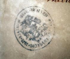 1874 Orvosi pergamen diploma,elmosodott  viasz függőpecséttel, pecséttartó fedél nélkül egyébként jó...