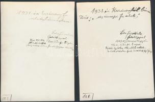 1938 Régi karácsony, 2 db fotó hátoldalon feliratozva, 12x9 cm