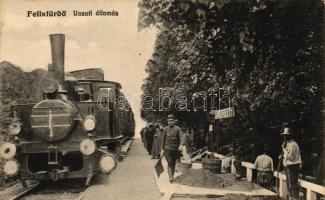 Félixfürdő, Baile Felix; vasútállomás, gőzmozdony / railway station, locomotive