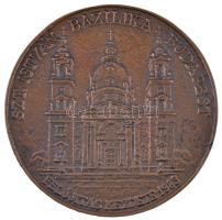 1983. "Szent István Bazilika felújítása" nagyalakú öntött Br emlékérem (81mm) T:2