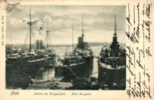 Pola, Kriegshafens / Naval Port, Austro-Hungarian battle ships (EK)