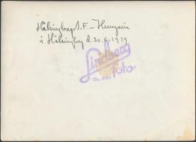 1939 Hälsingborg-Hungária futballmeccs, Lindberg Fotó, pecséttel jelzett, 13x18 cm