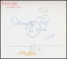 Schmitt Pál(1942-) párbajtőrvívó korában, sajtófotó a Magyar Hírek Szerkesztőségének pecsétjével, 16...