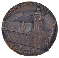 1988. "Pápai Gimnázium / Az Alma Mater 350 éves jubileumára" Br plakett (101mm) T:2