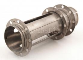 Antik orvosi fecskendő fém tokban, m:12,5cm