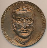 DN "A Magyar Elektrotechnikai Egyesület Déri díja" Br emlékérem (62mm) T:2