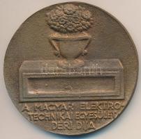 DN "A Magyar Elektrotechnikai Egyesület Déri díja" Br emlékérem (62mm) T:2