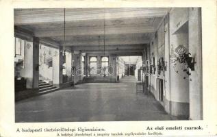 Budapest VIII. Tisztviselőtelepi Főgimnázium, első emeleti csarnok, belső (EB)