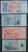 Szingapúr 2005. 50$ + Malajzia 2001. 50R + 2004. 5R + 10R T:II,III
Singapore 2005. 50 Dollars + Mal...