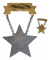 1955. "Kiváló Dolgozó" Rákosi-címeres zománcozott fém kitüntetés miniatűrrel dísztokban, i...