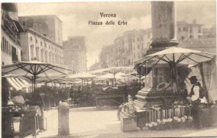 Verona, Piazza delle Erbe / market square, vendors