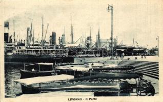 Livorno, port, steamships (Rb)