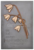 1962. "Első Budapesti Földművesszövetkezeti Virágkiállítás" fém plakett (118x81mm) T:2