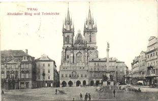 Praha, Prag; Altstädter Ring und Teinkirche / Old Town Square, Tyn church