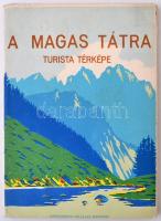 1965 A Magas-Tátra turista térképe, jelmagyarázattal, kiadja a Kartográfiai Vállalat, 62x18 cm