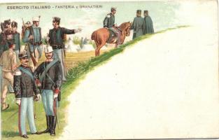 Esercito Italiano - Fanteria e Granatieri / Italian Army - Infantry and the Grenadiers, litho