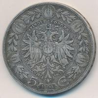 Ausztria 1900. 5K Ag "Ferenc József" T:3 ph. Austria 1900. 5 Corona Ag "Franz Joseph" C:F edge error