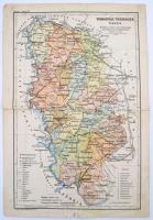 1918 Torontál vármegye térképe, kiadja a Magyar Földrajzi Intézet R.T., kis szakadásokkal, 40x28 cm