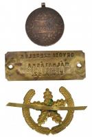 3db-os vegyes jelvény, kitüntetés tétel, közte 1898. "Jubileumi Emlékérem Fegyveres Erő Számára...