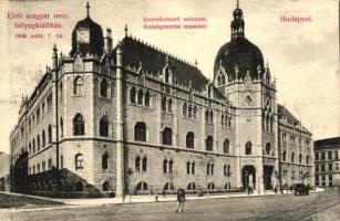 Budapest IX. Iparművészeti Múzeum, Első magyar országos bélyegkiállítás, kiadja Divald Károly So. Stpl (EK)