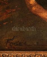 Fogel jelzéssel: Patakparti fák. Olaj, vászon, keretben, 40×50 cm