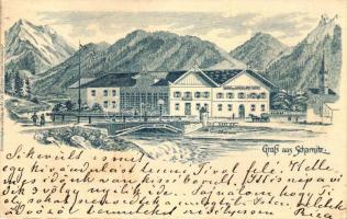 1896 Scharnitz (Tyrol), Gasthof zum goldenen Adler Fischler / guest house (EK)